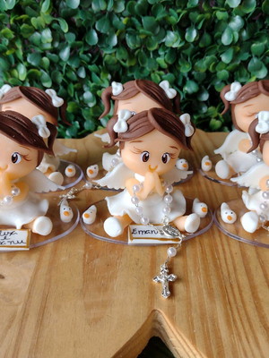 Lembrancinhas batizado em biscuit