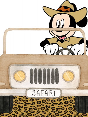 Display mickey safari - jeep -mdf
