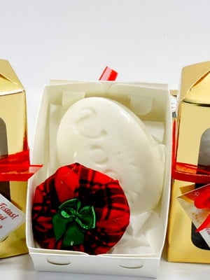 Lembrancinha sabonete sachê caixa natal amigo secreto oculto