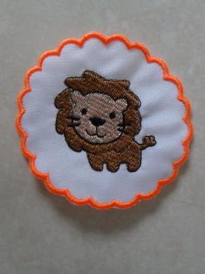Patch bordado termocolante tag leão