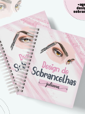 Agenda personalizada no tema design de sobrancelha