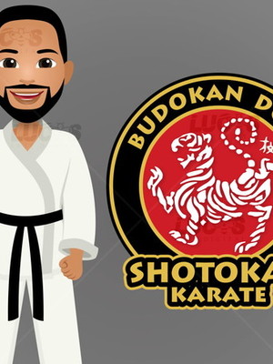 Logomarca com mascote karate