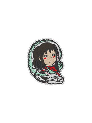 Patch bordado termocolante chihiro e haku