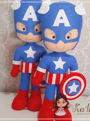 Kit super heróis - bonecos em feltro