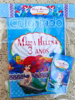 Kit colorir pequena sereia