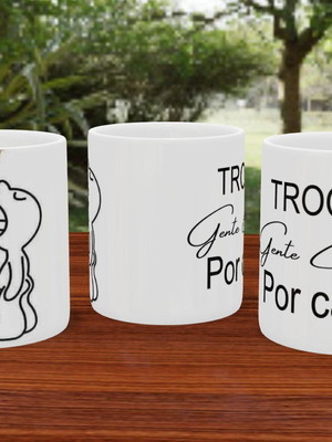 Caneca troco gente chata por café