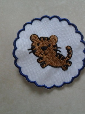 Patch bordado termocolante tag tigre