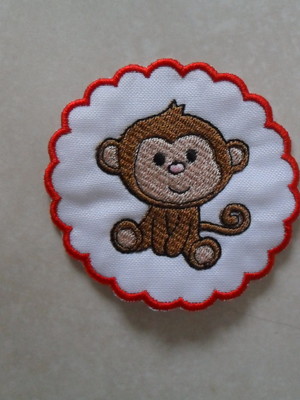 Patch bordado termocolante tag macaco ii