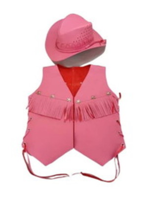 Kit country infantil menina colete + chapéu promoção