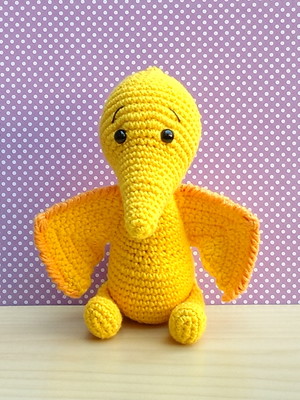 Pterodáctilo pedro amigurumi ** pronta entrega