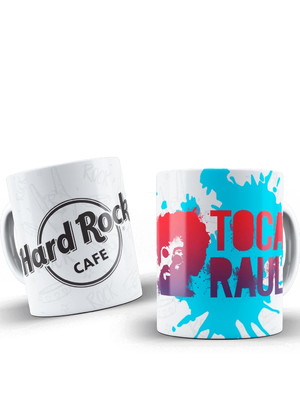 Caneca de porcelana personalizada hard rock raul seixas