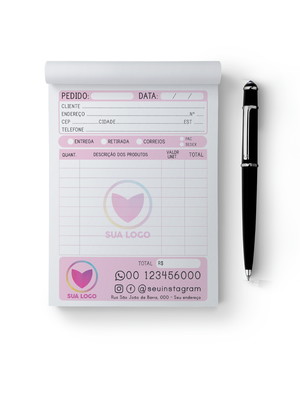 Bloco de pedidos personalizado