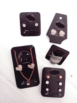 Kit 250 cartelas personalizada bijuterias, joia e semi joias