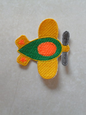 Patch bordado termocolante avião iii