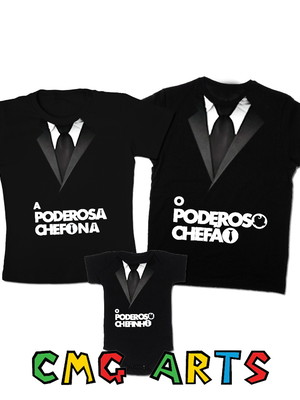 Kit 4 unds família o poderoso chefão, chefona e chefinho