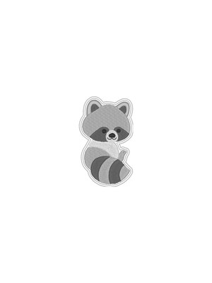 Patch bordado termocolante guaxinim - modelo2