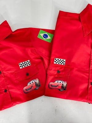 Carros - kit 2 peça camisa mãe e pai