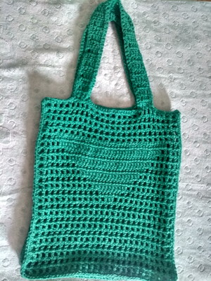 Bolsa crochê estilo prada