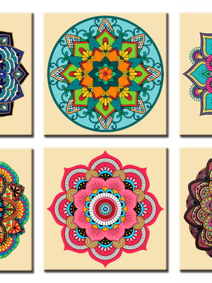 Porta-copos com ímã - mandala 2