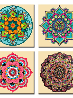 Porta-copos com ímã - mandala 5