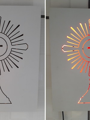 Quadro santíssimo sacramento com led