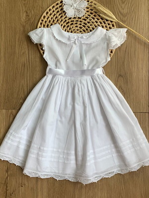 Vestido infantil renda renascença - zara