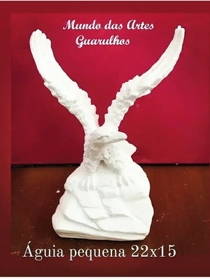 Aguia media 22 cm alt x 15 cm compr. gesso cru