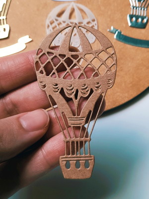 Die cut balão - kraft 180g