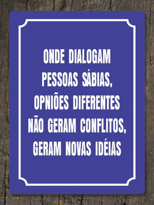 Placa em pvc e vinil 50x68cm