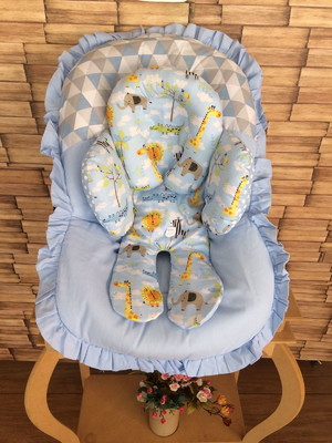 Capa para bebê conforto + apoio de corpo safari