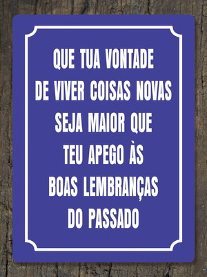 Placa em pvc e vinil 50x68cm