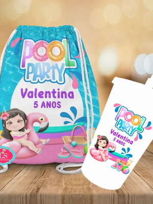 Mochilinha e copo twister pool party