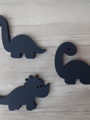 Trio de dinossauros em mdf - para parede