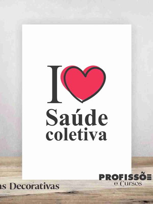 Placa decorativa profissões / saúde coletiva