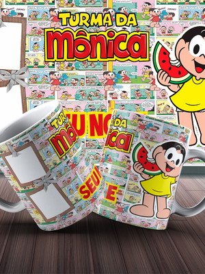 Lembrancinha caneca de polímero turma da mônica (com foto)
