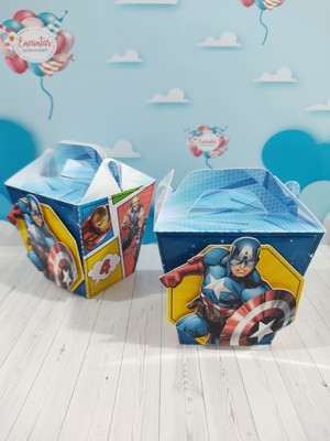 Caixa sushi com alça 3d vingadores
