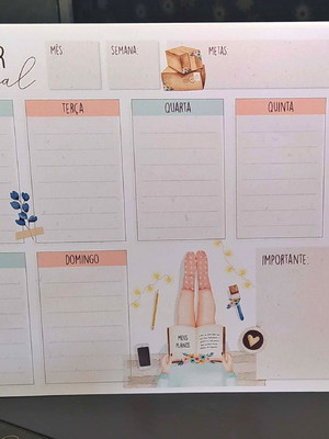 Planner semanal de mesa