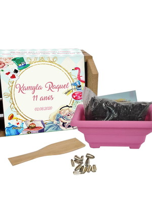 Caixote mdf 6 mm com cinta personalizada - alice