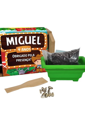 Caixote mdf 6 mm com cinta personalizada - fazendinha