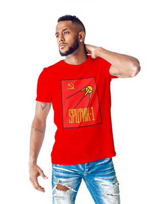 Camiseta espacial russa satélite sputnik 1