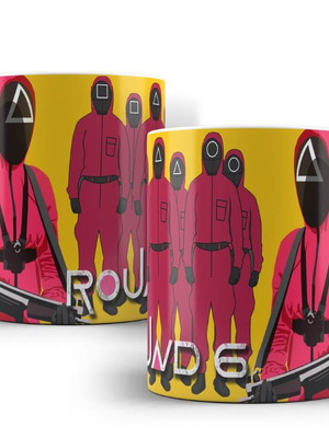 Caneca round 6 squid game personalizada xícara round 6 porce