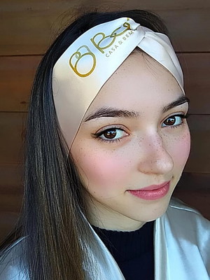 Faixa turbante em cetim personalizado 50pçs
