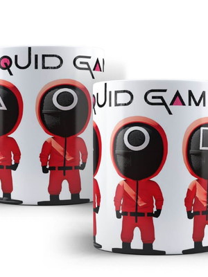 Caneca round 6 squid game xícara round 6 porcelana série