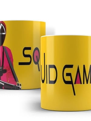Caneca round 6 squid game xícara round 6 série porcelana