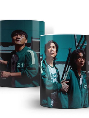 Caneca round 6 squid game xícara round 6 personalizada série