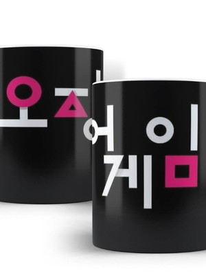 Caneca round 6 squid game xícara round 6 porcelana ref004