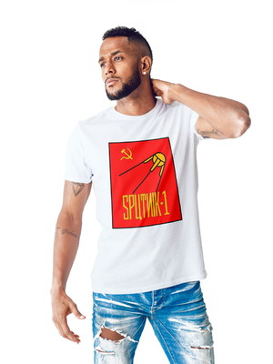 Camiseta vintage russa satélite sputnik 1