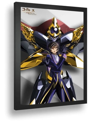Quadro emoldurado poster code geass suzaku kururugi anime