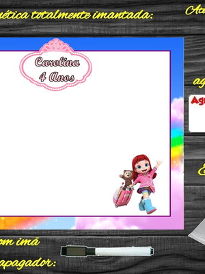 Lousa magnética rainbow ruby com embalagem