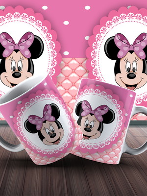 Lembrancinha caneca de polímero minnie